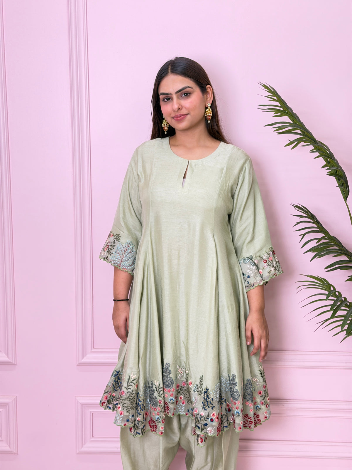Short Anarkali with Dhoti Salwar image 0