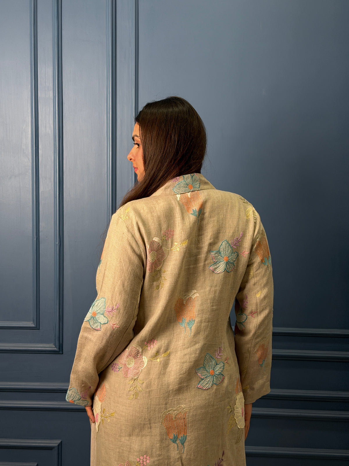 Sand Floral Linen Co-ord Set image 2