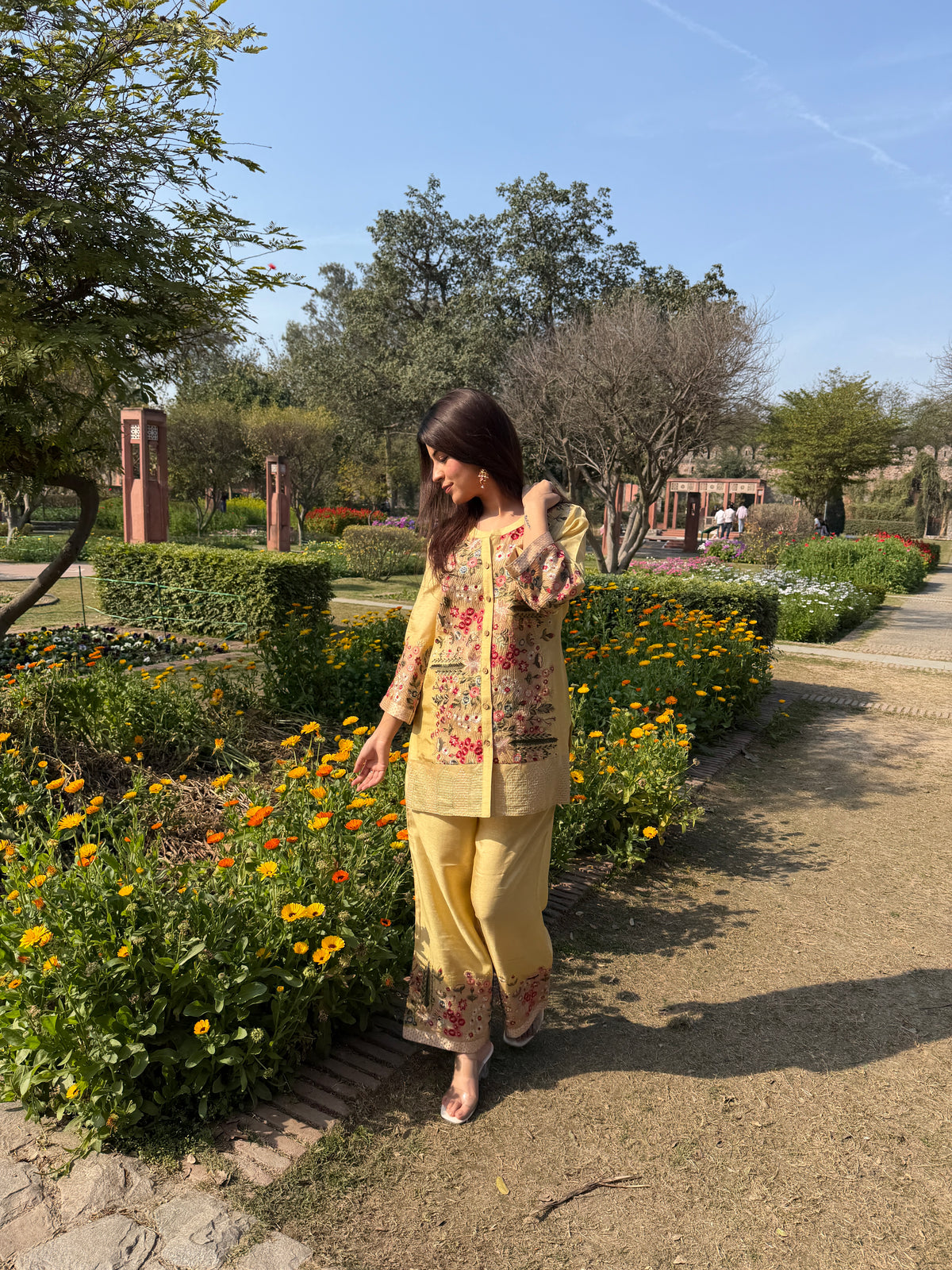 Yellow Cotton Silk Co-Ord Set image 0