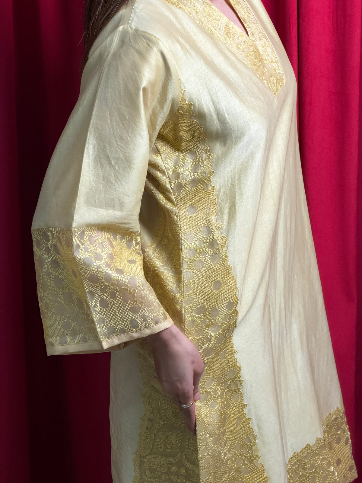 Butter Yellow Chanderi Set image 2