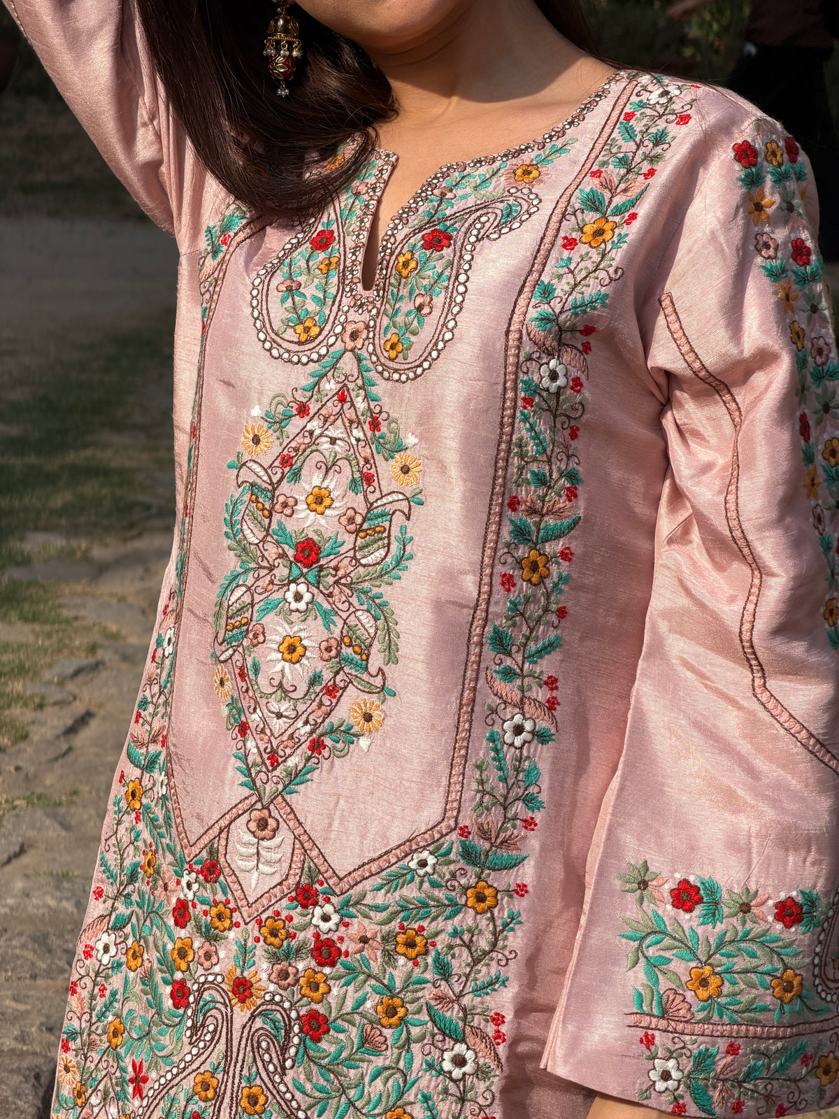 Cotton Silk A-line Set