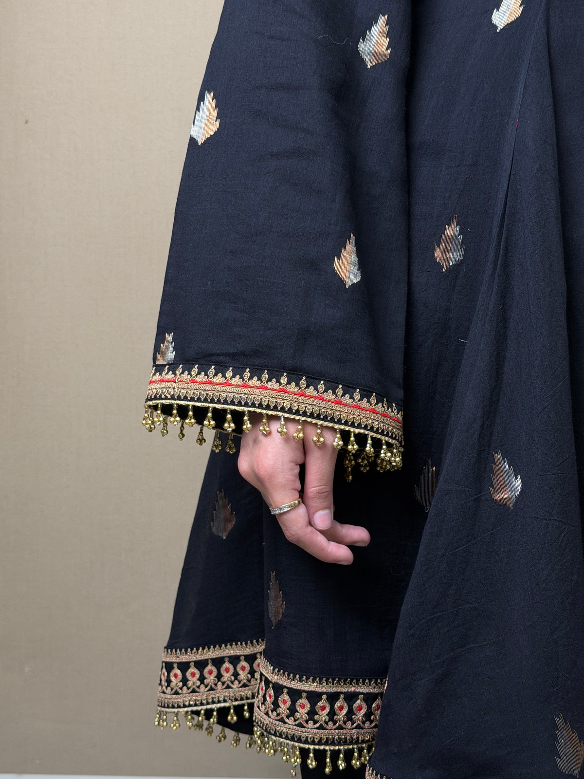 Chanderi Short Anarkali Set image 2