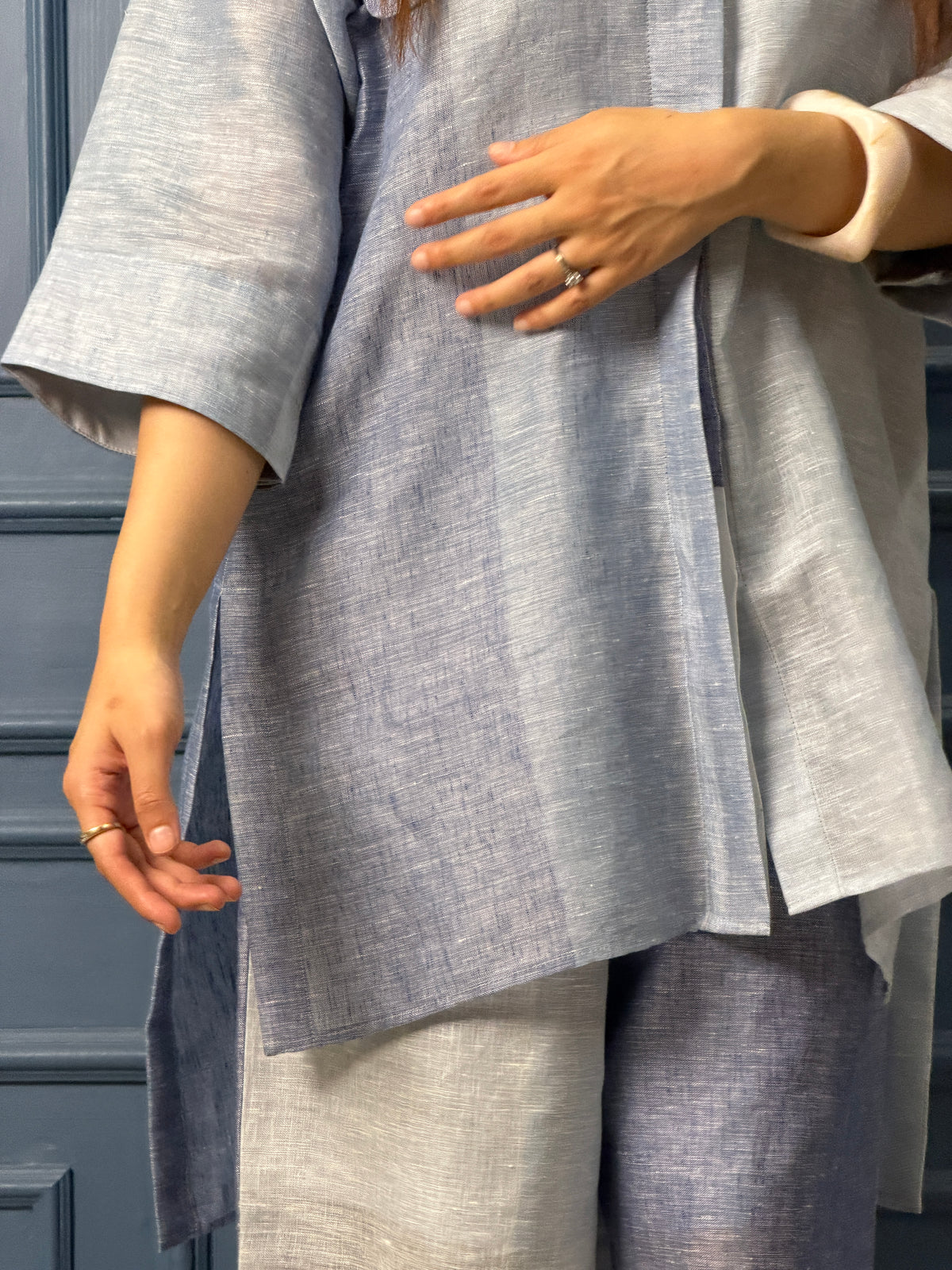 Shades of Blue Linen Co-ord Set image 4