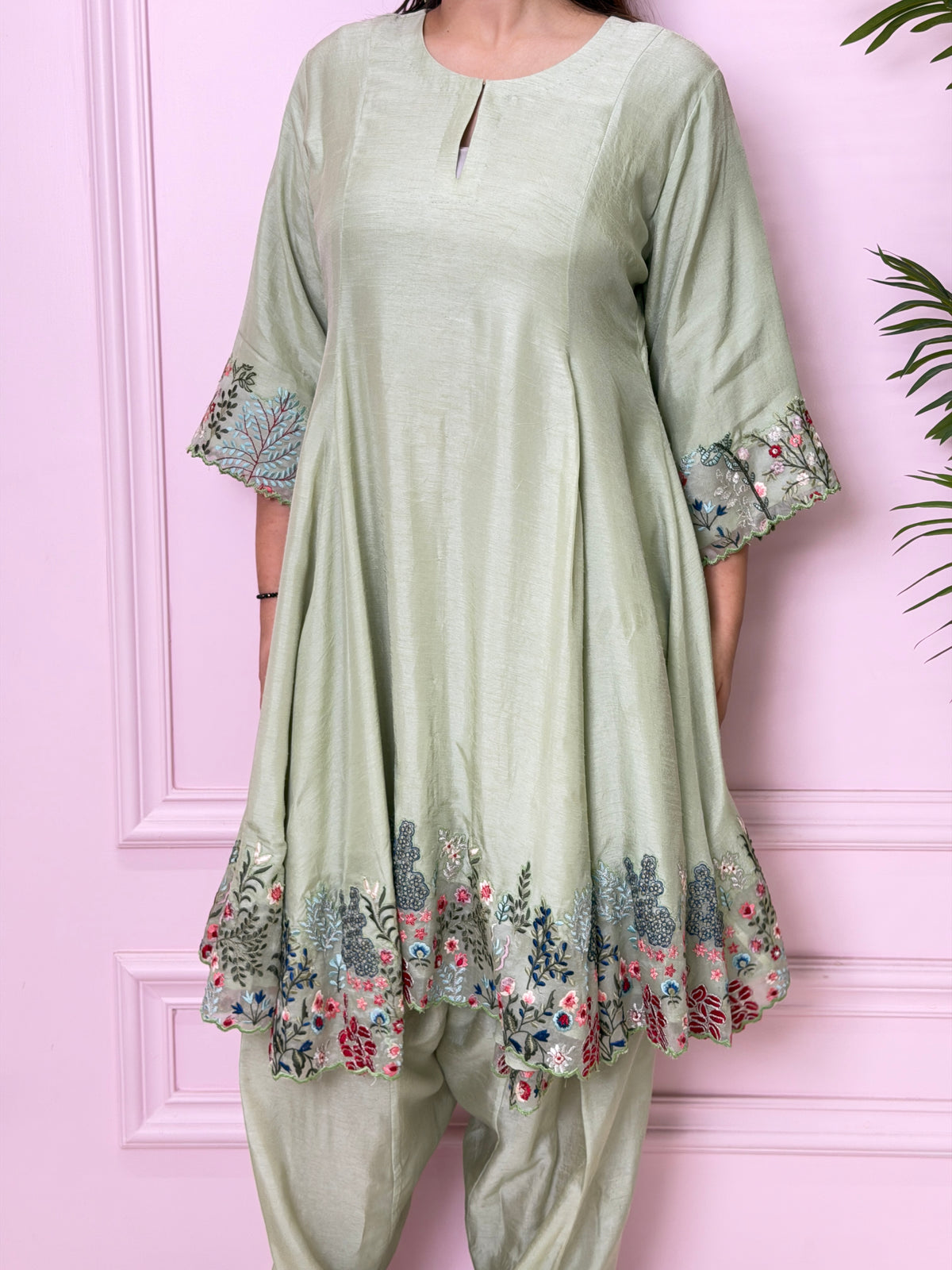 Short Anarkali with Dhoti Salwar image 2